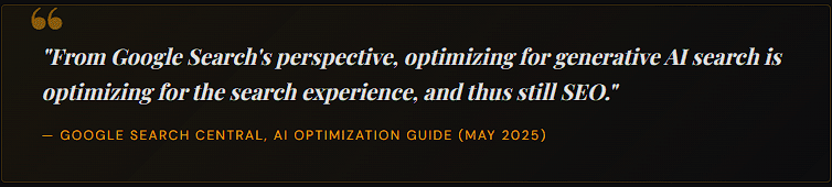 AI-driven SEO strategies for Google search optimization in 2025.